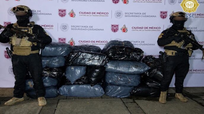 Aseguran media tonelada de marihuana en cateo en la GAM