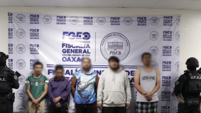 Capturan a presunto jefe de plaza y otros delincuentes en Oaxaca